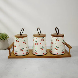 Porcelain Jar Set - 3 Pcs